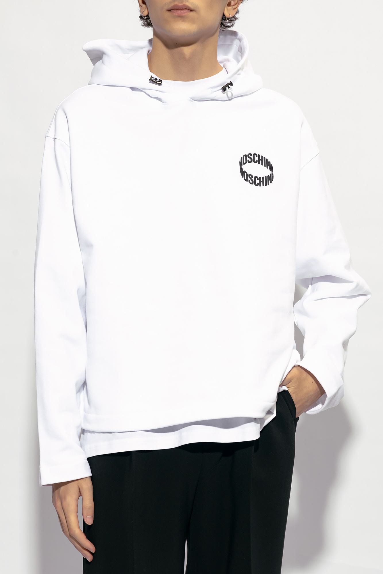 Moschino hoodie sales white